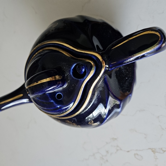 Hall made in USA vintage tea pot 6 cup cobalt blue - Picture 3 of 5